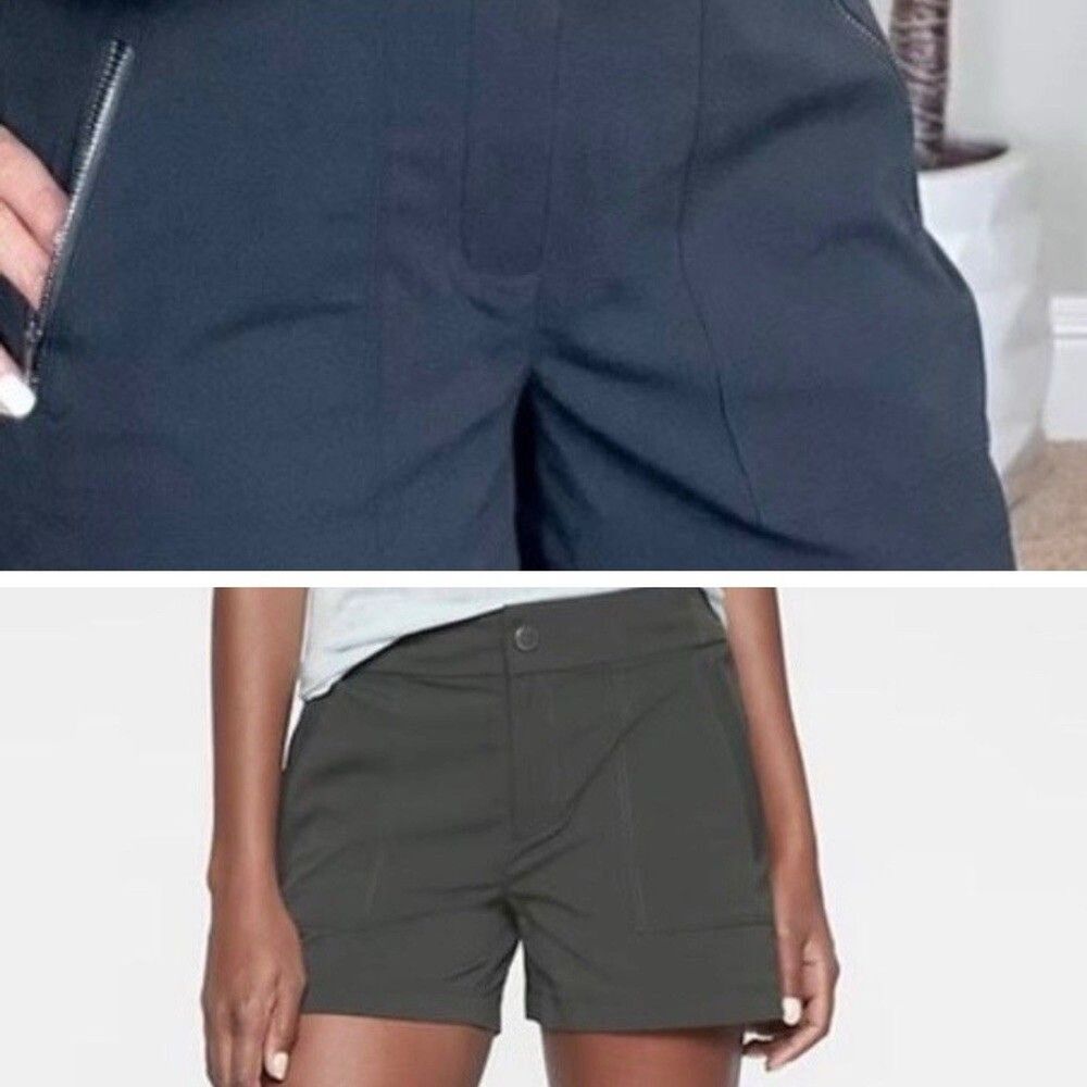 Athleta Women's Athletic Shorts in Black and Olive